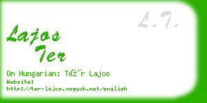 lajos ter business card